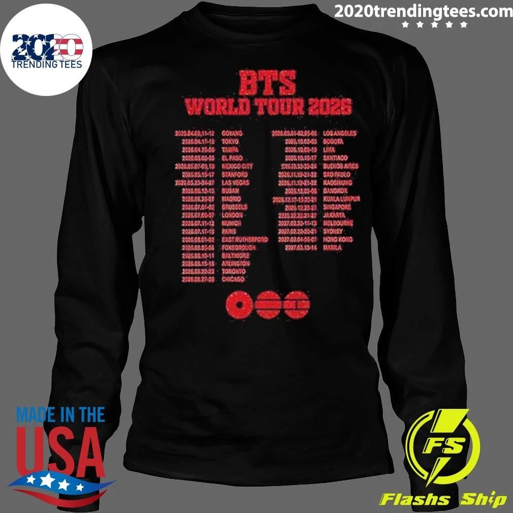 Bts World Tour Arirang 2026 Dates Shirt