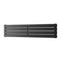 Typhoon Axis – Black Horizontal Radiator H272mm x W1200mm Double Panel