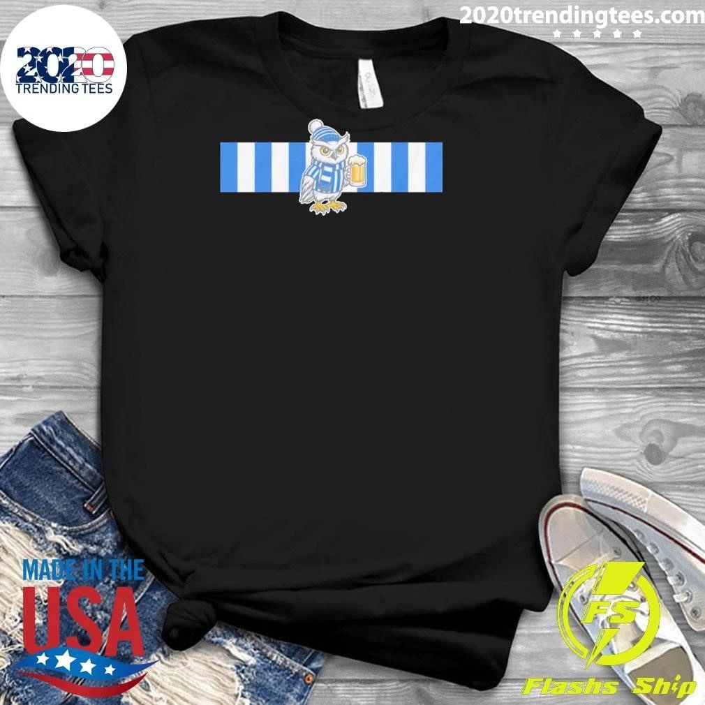 Owl Blue & White Stripes Shirt