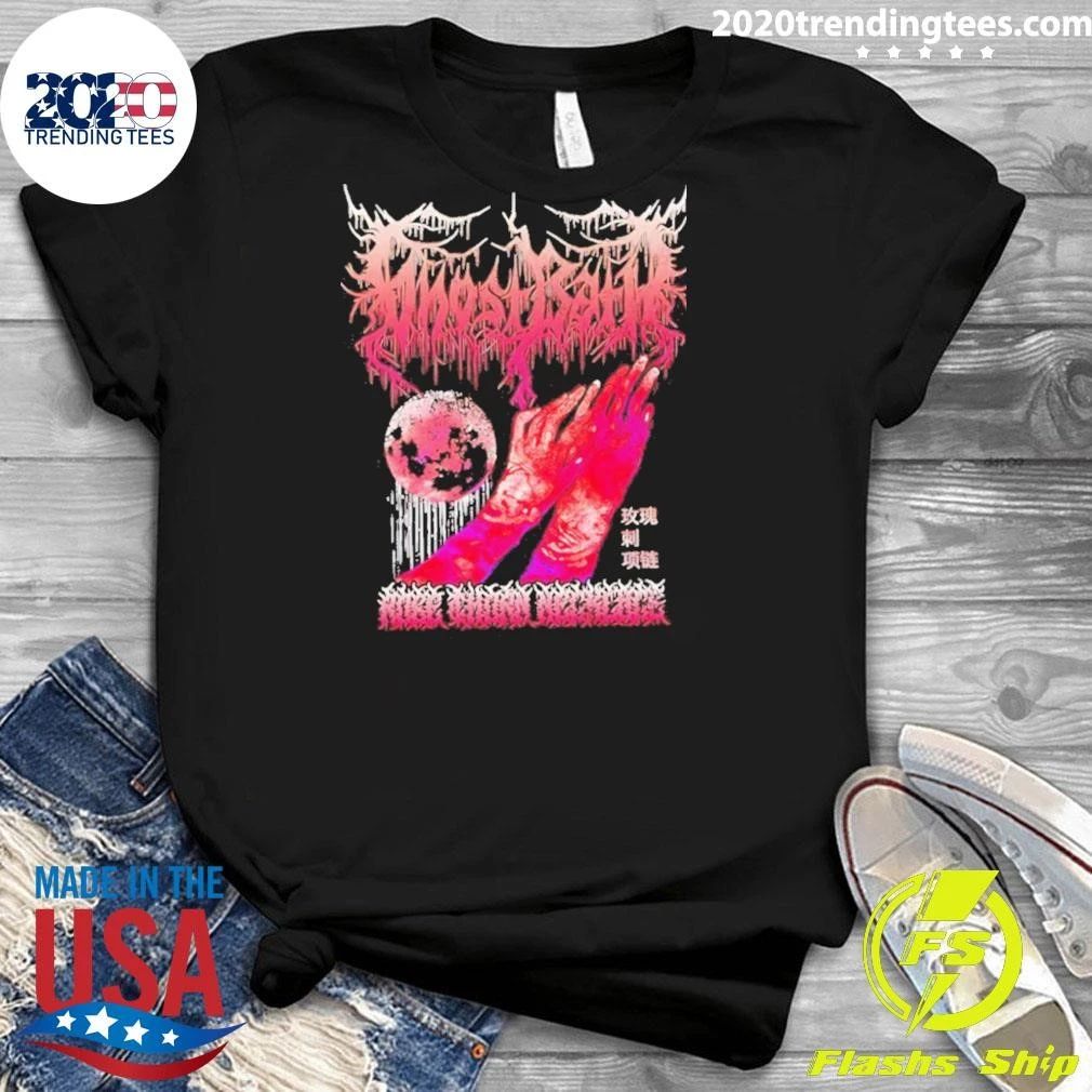 Ghost Bath Rose Thorn Necklace Halloween Shirt