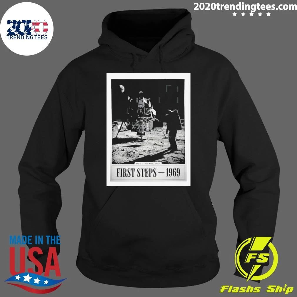 First Steps 1969 Moon Landing Vintage NASA Apollo Astronaut Shirt