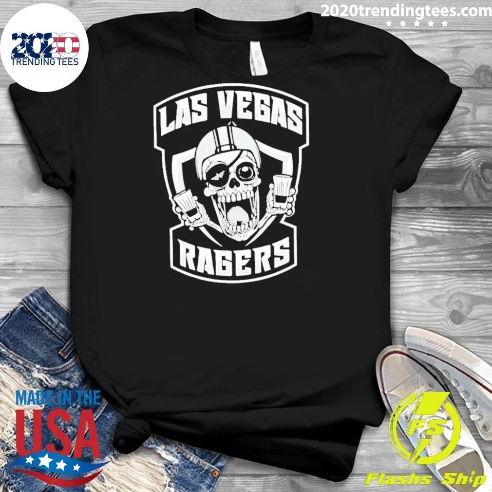 Las Vegas Ragers Skull With Shot Glasses Shirt