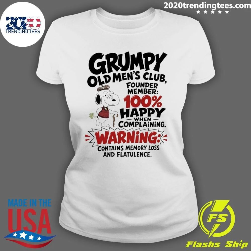 Dog Grumpy Old Men’s Club Founder Member 100 Happy When Complaining Shirt