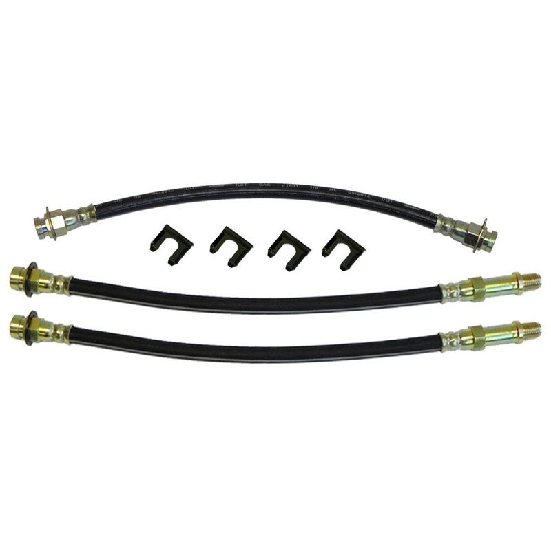 1956-58 Buick Full-size Front Drum / Rear Drum 3 hose Kit. This is for cars with factory drum brakes. 7pc