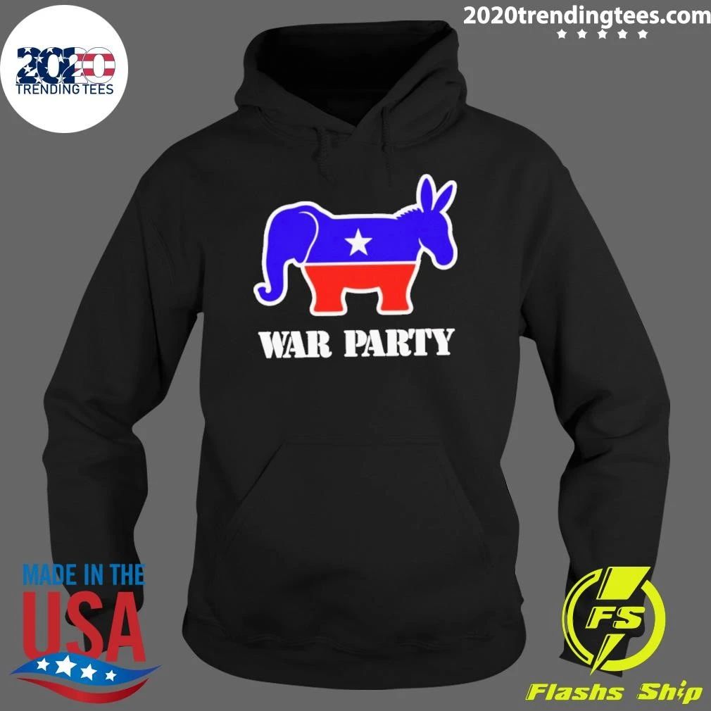 War Party Donkey Elephant Political Bipartisan Shirt