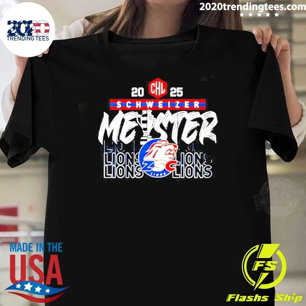 Zsc Lions Chl 2025 Champion Celebration Shirt