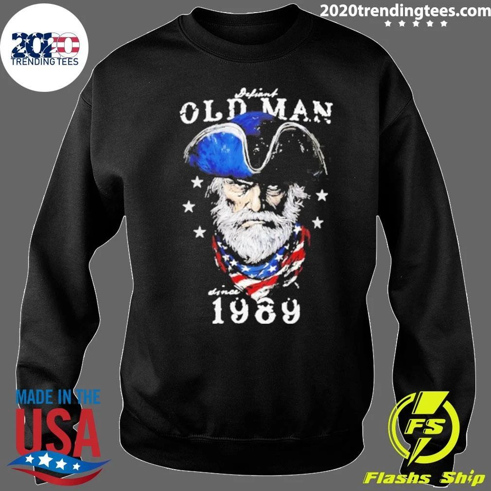 Defiant Old Man Since 1989 Birthday Patriotic Shirt