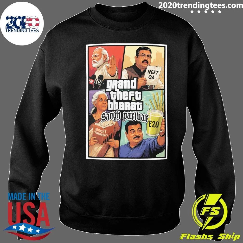 Back Grand Theft Bharat Sangh Parivar Shirt