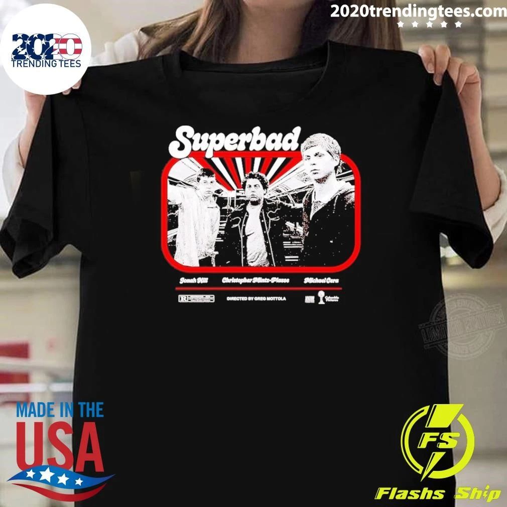 Superbad Jonah Hill Christopher Mintz-Plasse and Michael Cera Retro Movie Shirt