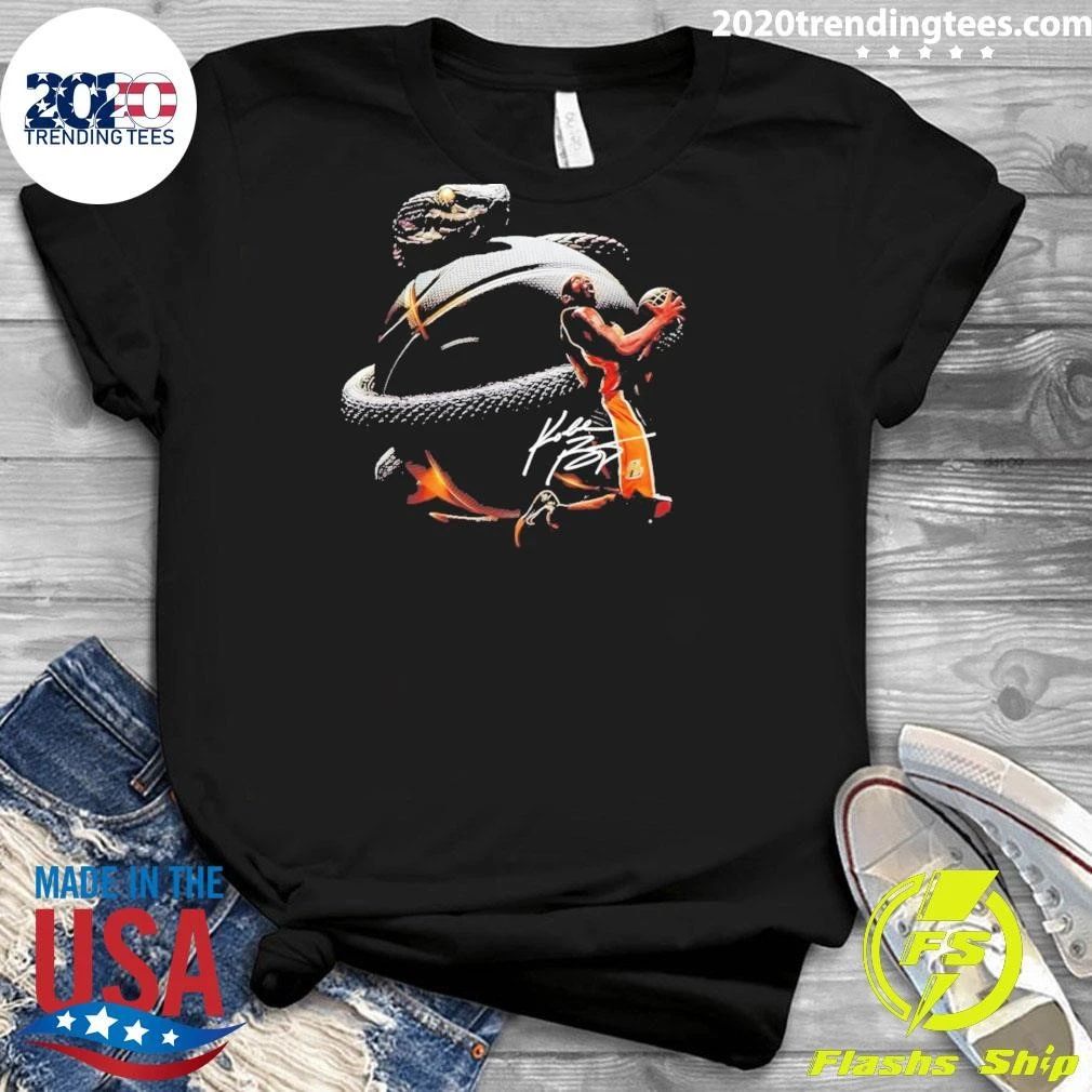 Kobe Bryant Snake Black Mamba Los Angeles Lakers Legend Tribute Halftone Nba Signature Shirt