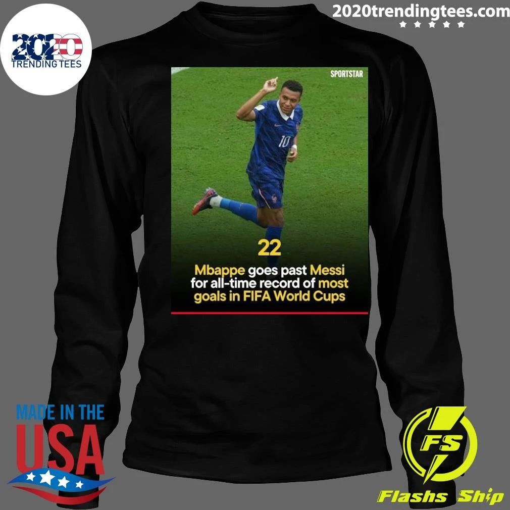 Mbappé Breaks Messi’s World Cup Goals Record Shirt