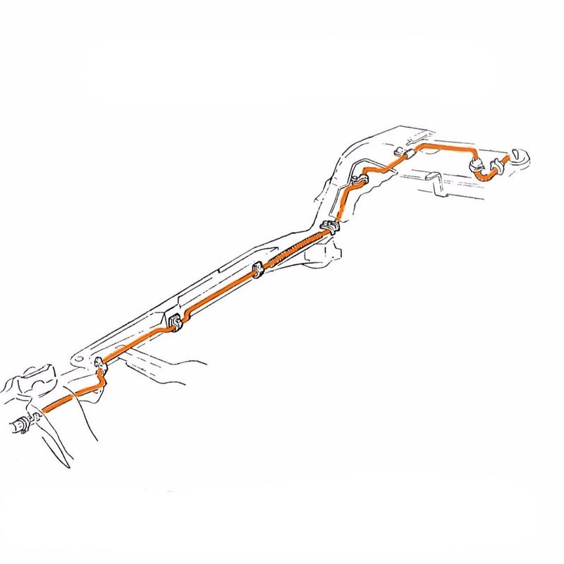 1989-93 Chevrolet/GMC S10/S15 2WD 2.5L 4CYL FI Ext. Cab Shortbed 5/16″ Fuel Return Lines 2pc, Stainless