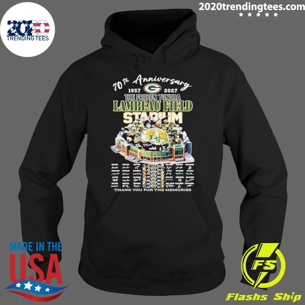 Green Bay Packers Lambeau Field 70th Anniversary 1957 2027 The Frozen Tundra Shirt