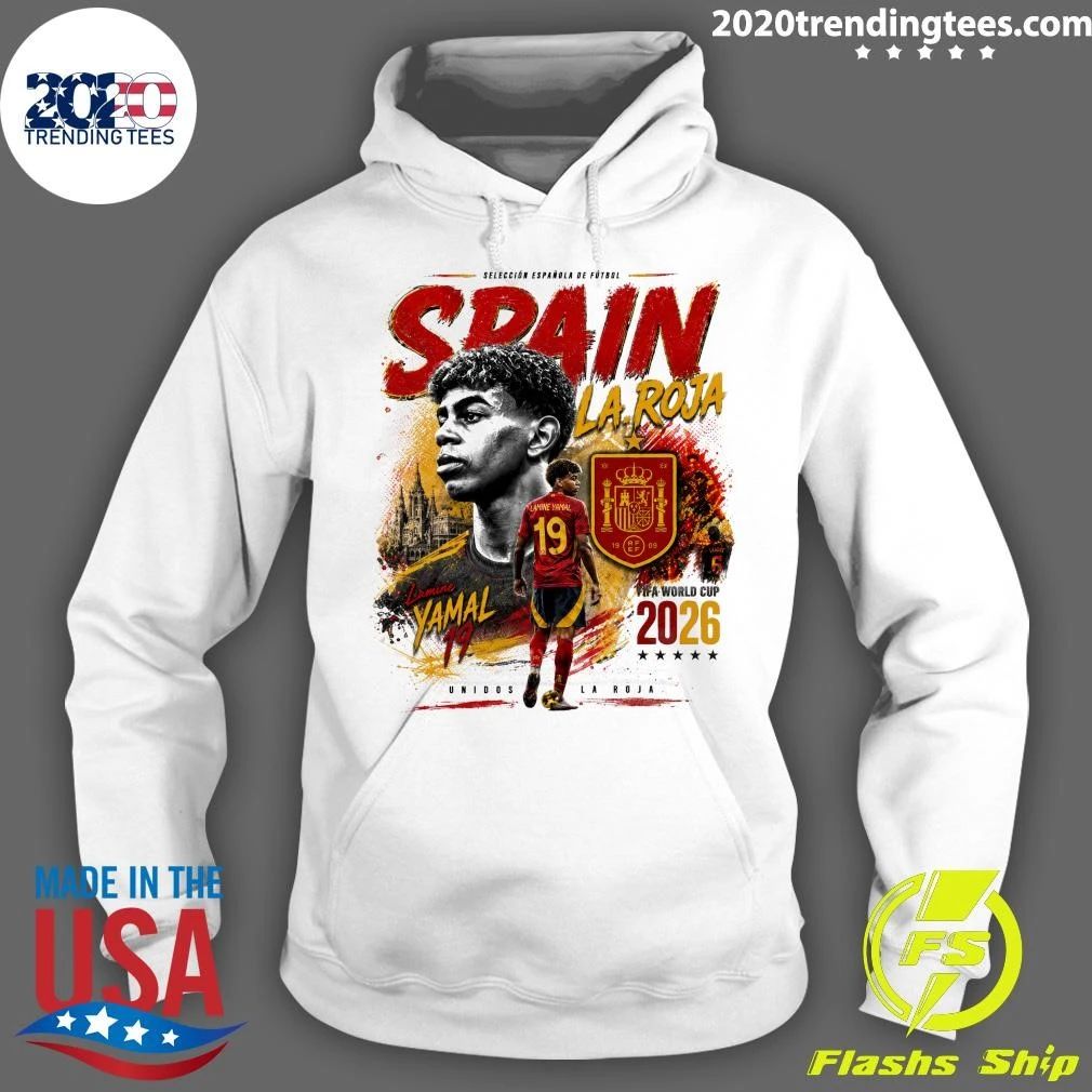 Lamine Yamal Spain La Roja Soccer 2026 World Cup Graphic Tee Shirt