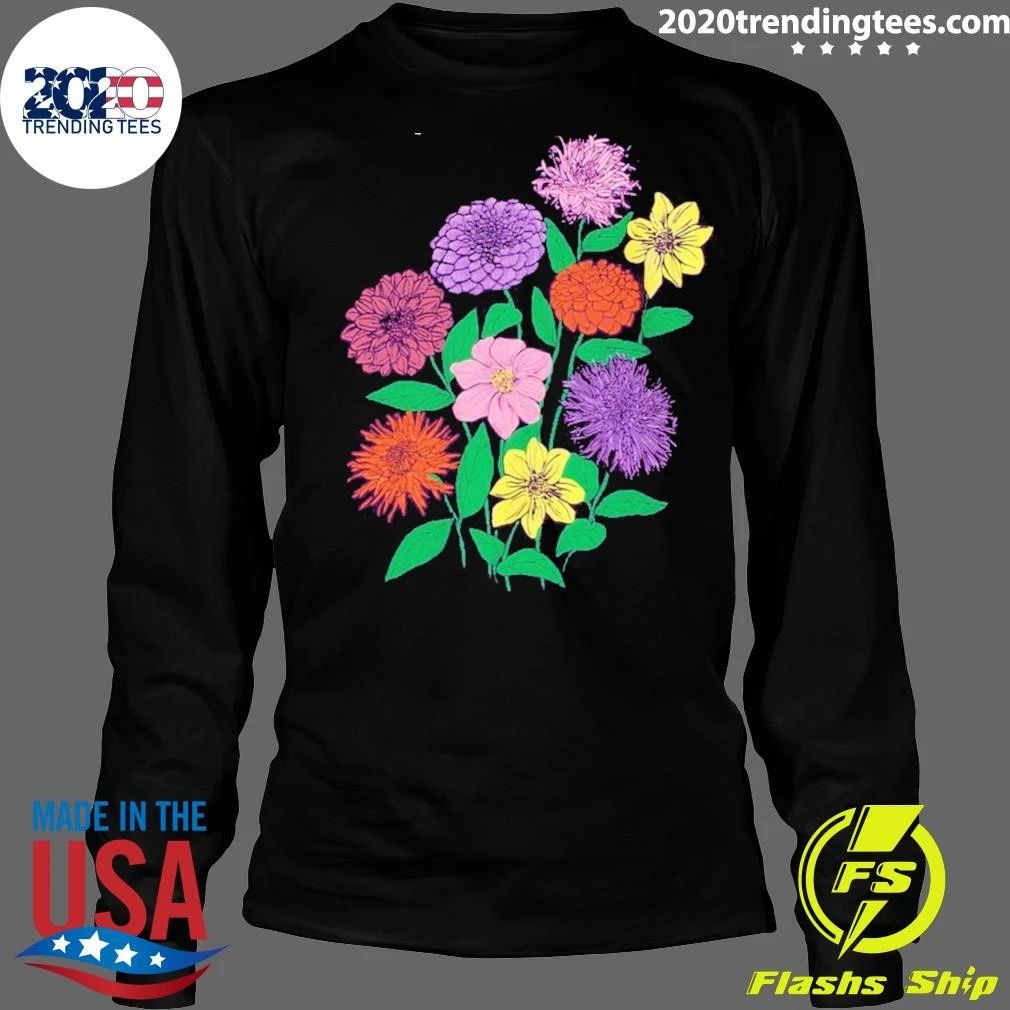 Jane Colby Floral Flower Artwork Vintage Shirt