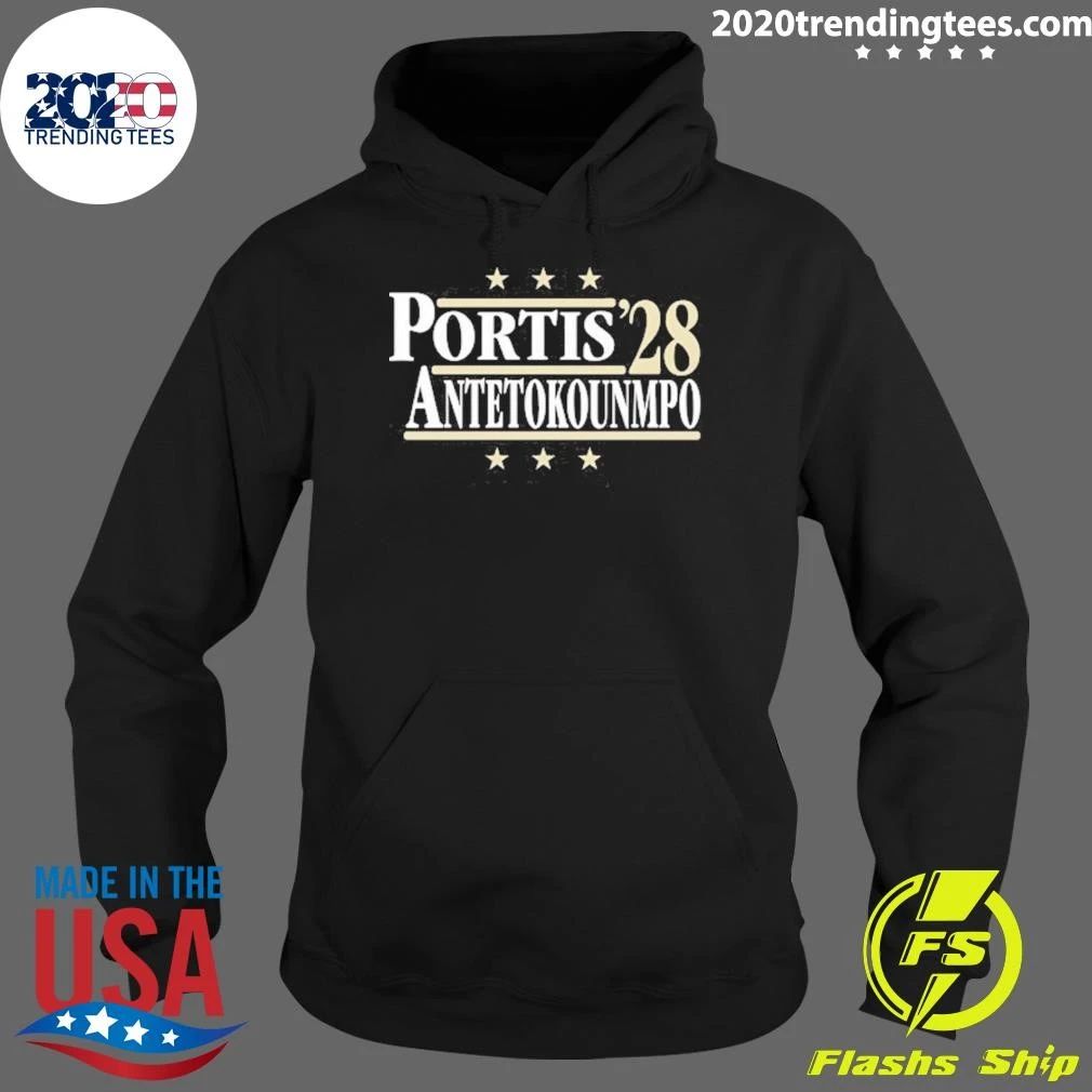 Portis & Antetokounmpo ’28 Political Campaign Parody Basketball Legends For President Fan Shirt